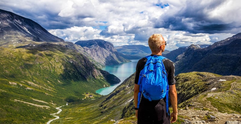 Hiking in the wilderness
